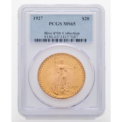 Lot 33 - United States. 1927 St. Gaudens Double Eagle. PCGS MS-65.