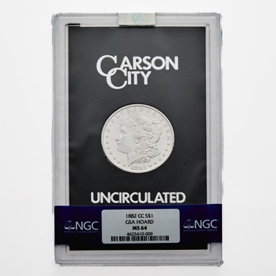 Lot 8 - United States. 1882-CC Morgan Dollar, GSA Hoard. NGC MS-64.