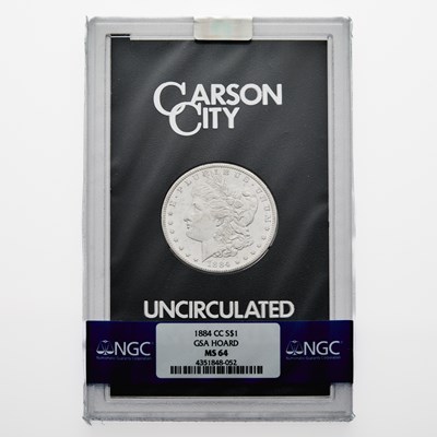 Lot 11 - United States. 1884-CC Morgan Dollar, GSA Hoard. NGC MS-64.