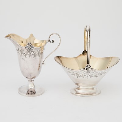 Lot 589 - American Sterling Silver Cream and Sugar Set
