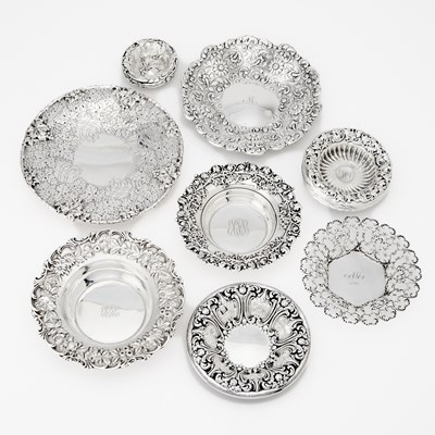 Lot 739 - Group of Fourteen American Sterling Silver Dishes
