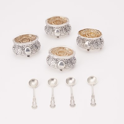 Lot 624 - Cased Set of Four French Silver Open Salts