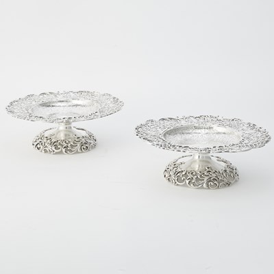 Lot 247 - Pair of Howard Sterling Co. for J.E. Caldwell Sterling Silver Compotes