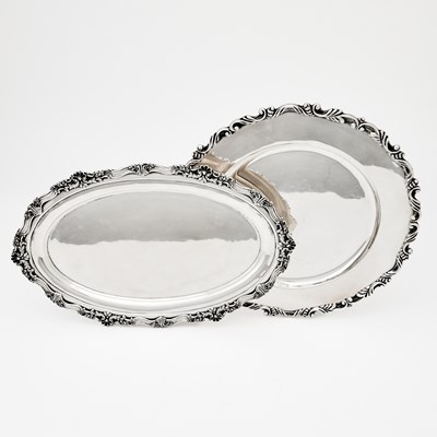 Lot 805 - Two Mexican Sterling Silver Trays