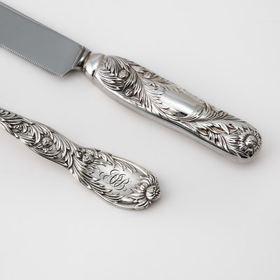 Lot 217 - Tiffany & Co. Sterling Silver "Chrysanthemum" Pattern Flatware Service