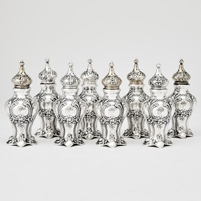 Lot 630 - Set of Eight Gorham Sterling Silver Salt and Pepper Shakers