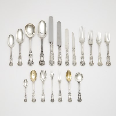 Lot 86 - Tiffany & Co. Sterling Silver "English King" Pattern Flatware Service