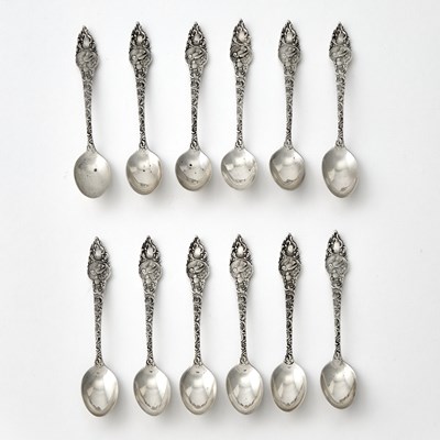 Lot 643 - Set of Twelve American Sterling Silver Demitasse Spoons