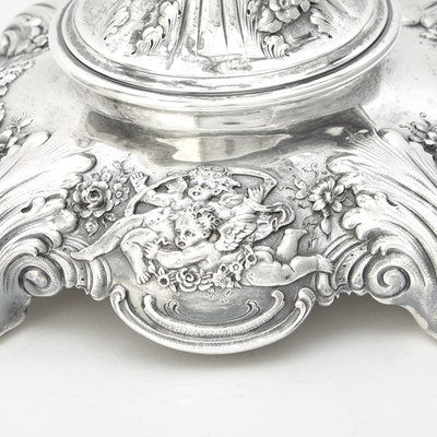 Lot 232 - Pair of Tiffany & Co. Sterling Silver Three-Light Candelabra