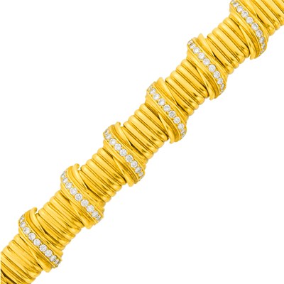 Lot 12 - Gold and Diamond Bracelet