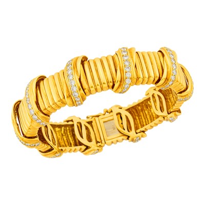 Lot 12 - Gold and Diamond Bracelet