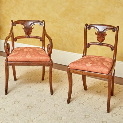 Lot 220 - Set of Twelve Regency Mahogany Dining Chairs