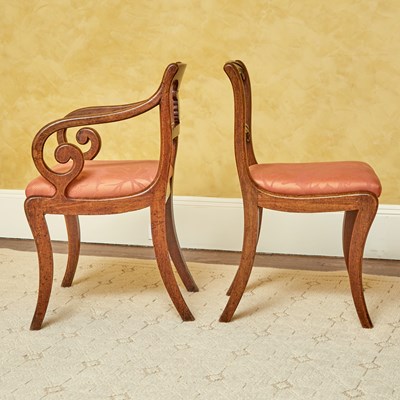 Lot 220 - Set of Twelve Regency Mahogany Dining Chairs