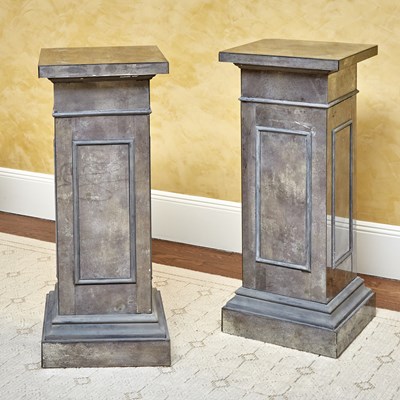 Lot 156 - Pair of Art Deco Style Mirror-Clad Pedestals