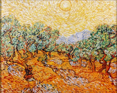 Lot 54 - Vik Muniz, Olive Trees with Yellow Sky, After Vincent Van Gogh (from the series Pictures of Pigment), 2007