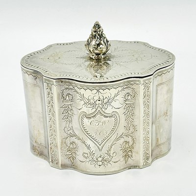 Lot 1130 - American Silver Tea Caddy