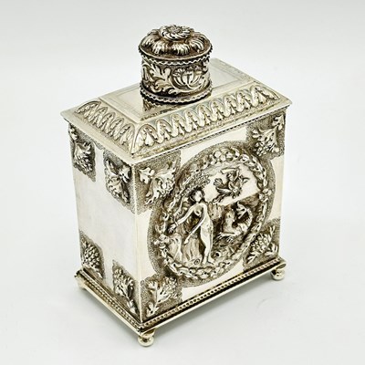 Lot 1093 - Continental Silver Tea Caddy