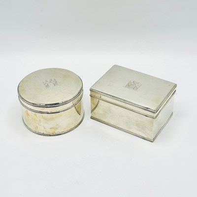 Lot 1095 - Two Dutch Silver Dresser Boxes