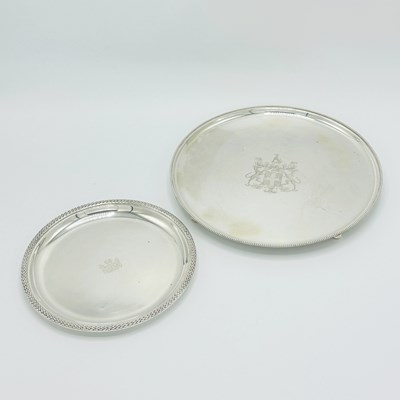 Lot 1101 - Two Continental Silver Salvers