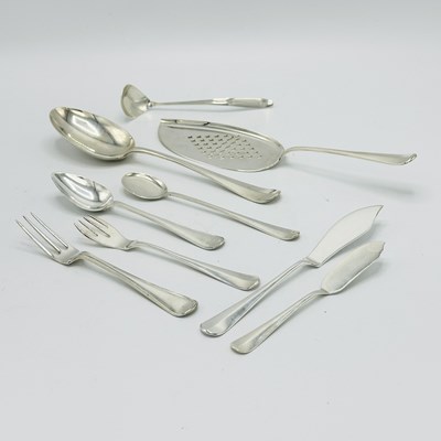 Lot 1097 - Assembled Dutch Silver Part Flatware Service