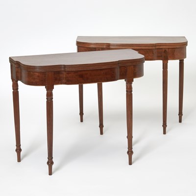 Lot 425 - Two Similar Federal Inlaid Mahogany Card Tables