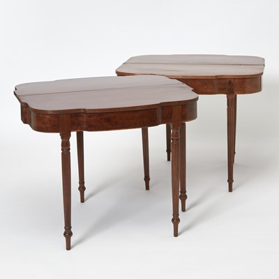Lot 425 - Two Similar Federal Inlaid Mahogany Card Tables