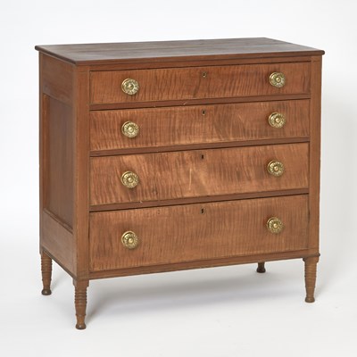 Lot 426 - Federal Maple and Tiger Maple Chest of Drawers