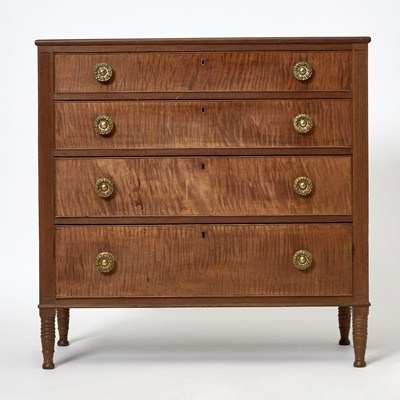 Lot 426 - Federal Maple and Tiger Maple Chest of Drawers