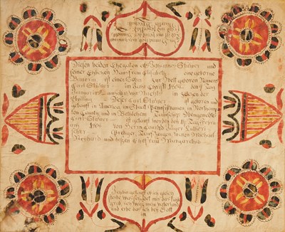 Lot 427 - Two Birth and Baptismal Frakturs