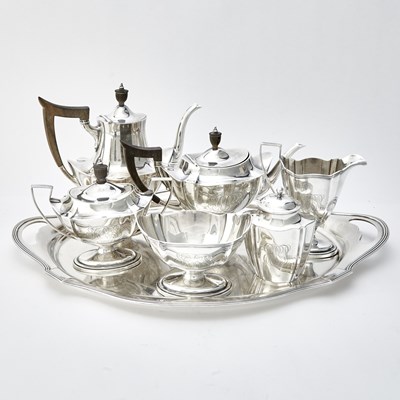 Lot 230 - Gorham Sterling Silver “Plymouth” Pattern Tea and Coffee Service