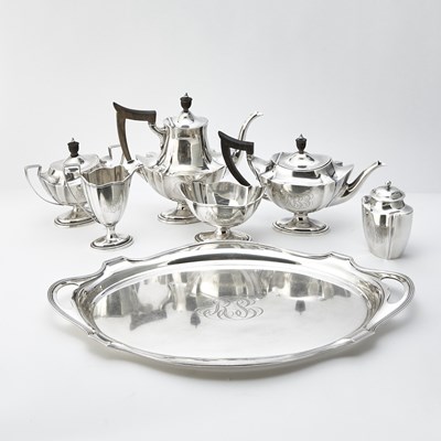 Lot 230 - Gorham Sterling Silver “Plymouth” Pattern Tea and Coffee Service