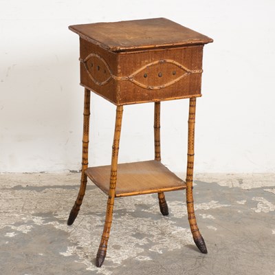 Lot 90 - Bamboo Sewing Table