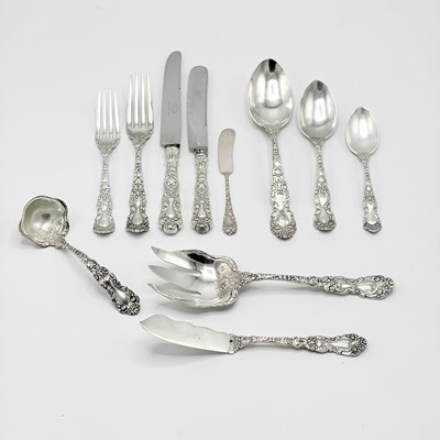Lot 1143 - Gorham Sterling Silver "Imperial Crysanthemum" Pattern Flatware Service