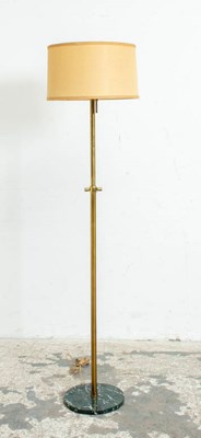 Lot 242 - Brass and Marble Adjustable Floor Lamp