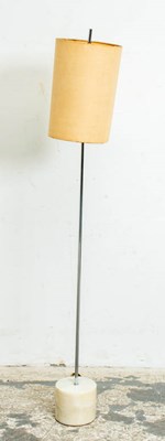 Lot 194 - Chromed Metal and Marble Floor Lamp