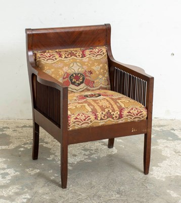 Lot 186 - Arts and Crafts Upholstered Mahogany Armchair