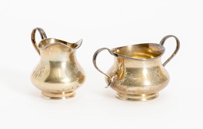 Lot 263 - Whiting Sterling Silver Cream and Sugar Set