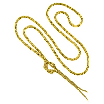 Lot 133 - Long Woven Gold Lariat Necklace
