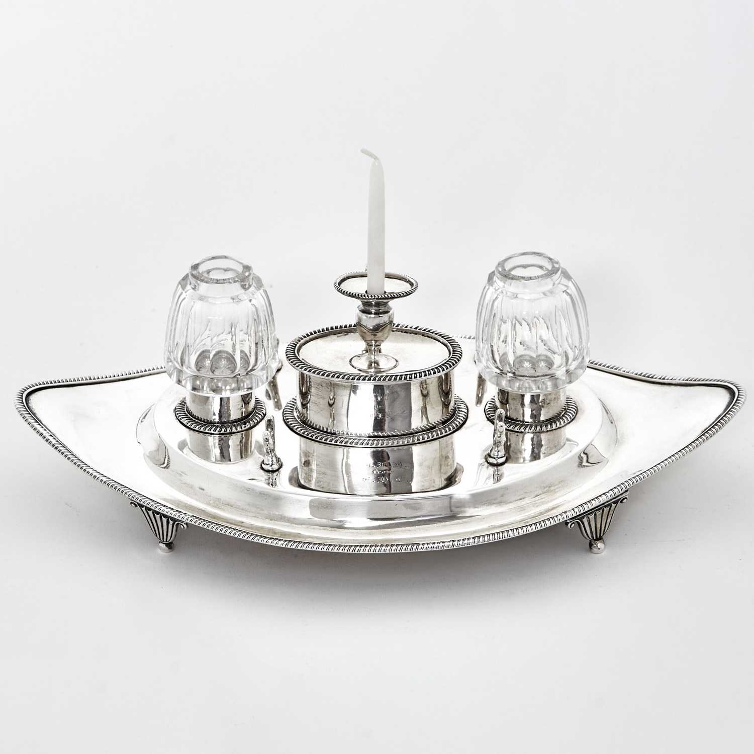 Lot 53 - George III Sterling Silver Inkstand