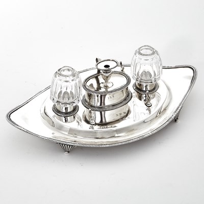 Lot 53 - George III Sterling Silver Inkstand