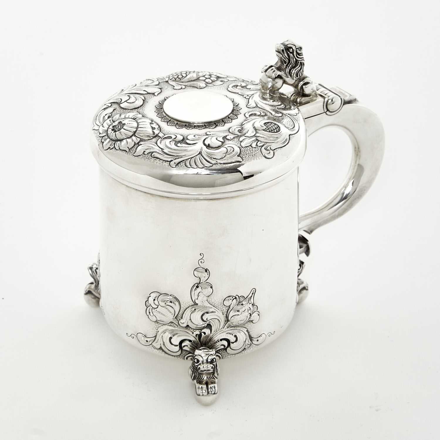 Lot 78 - David Andersen Silver Covered Tankard