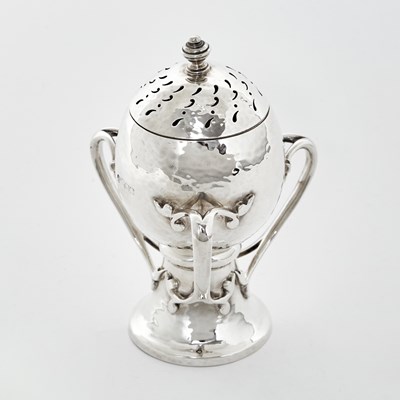 Lot 68 - Edward VII Arts & Crafts Sterling Silver Sugar Caster