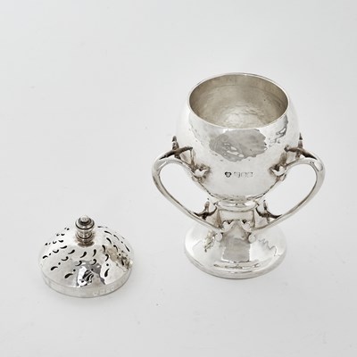 Lot 68 - Edward VII Arts & Crafts Sterling Silver Sugar Caster