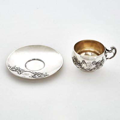 Lot 76 - French Silver Teacup and Saucer
