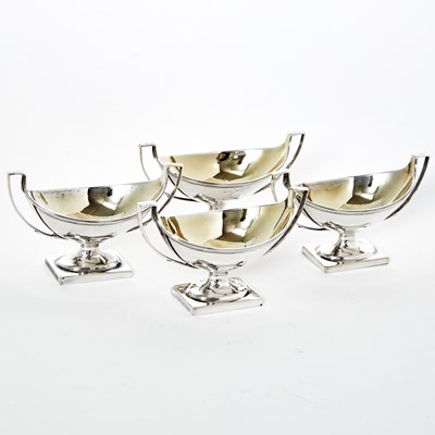 Lot 49 - Set of Four George III Sterling Silver Open Salt Cellars