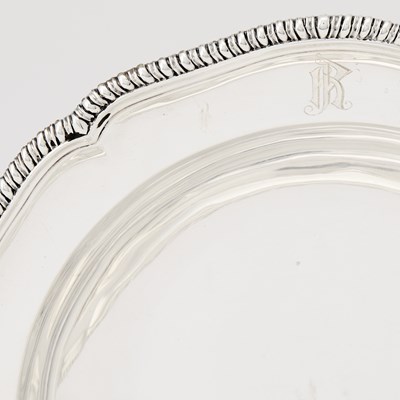 Lot 58 - Set of Six George III Sterling Silver Soup Plates