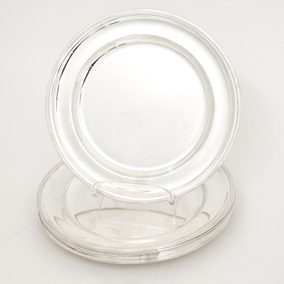 Lot 72 - Set of Eight English Silver Plated Chargers