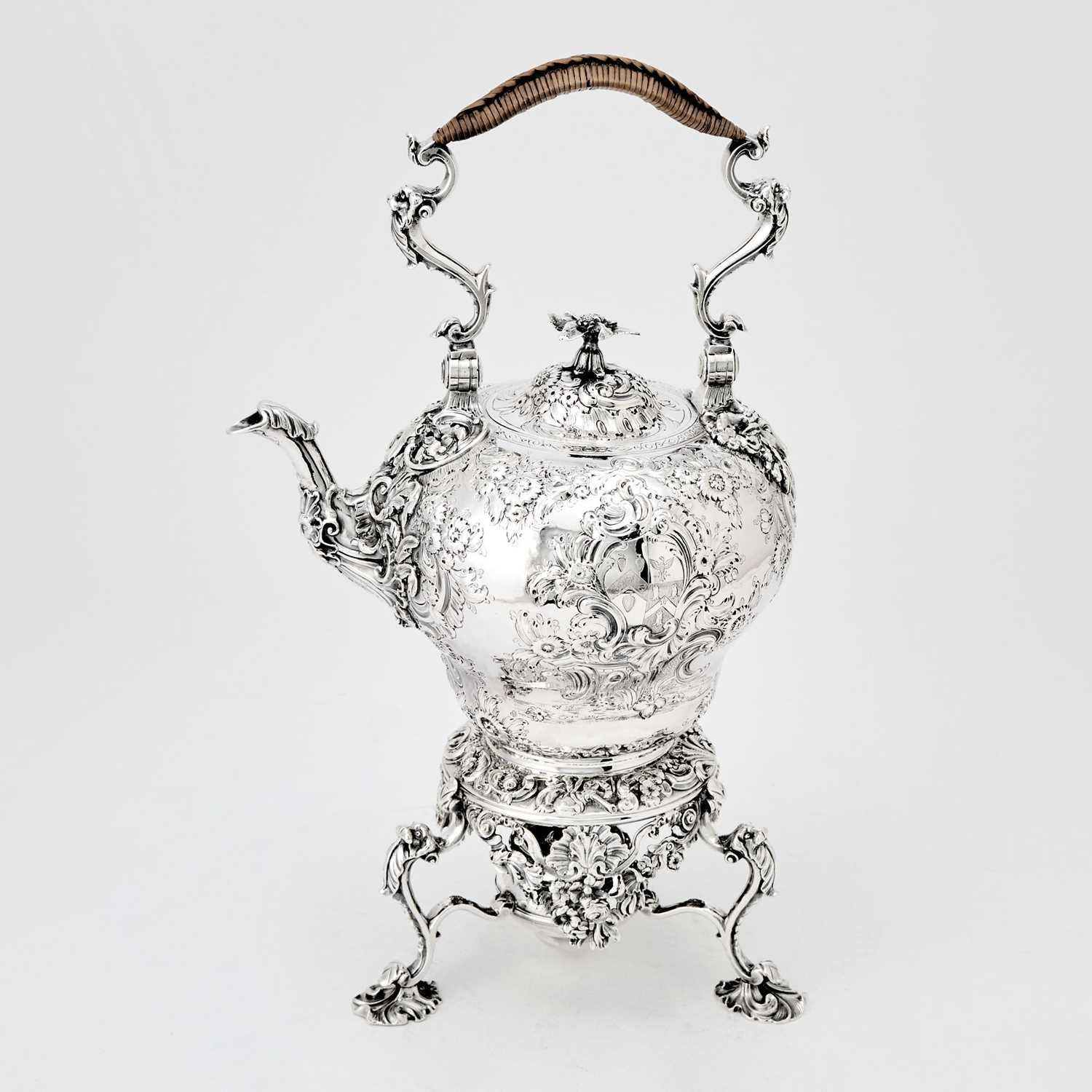 Lot 18 - George II Sterling Silver Kettle on Stand