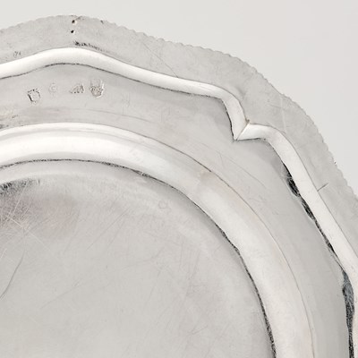 Lot 16 - Pair of George II Sterling Silver Dinner Plates