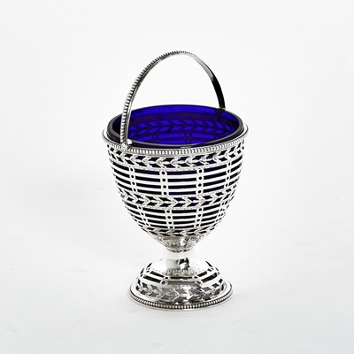 Lot 31 - George III Sterling Silver Sweetmeat Basket and Cream Pail